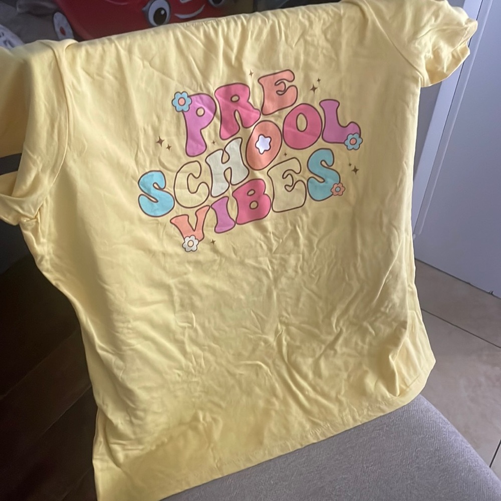 Preschool vibes t shirt large